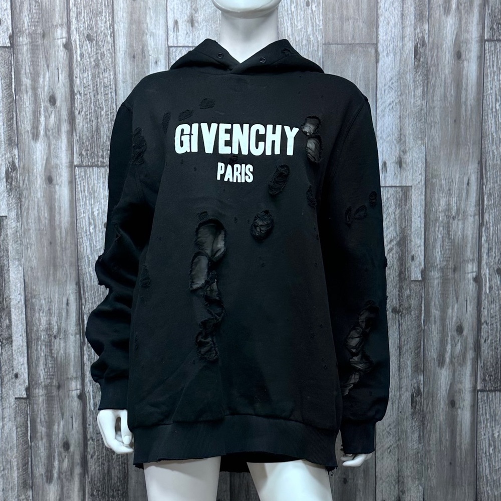 Givanchy Paris Destroyed Logo Print Sweatshirt [1298] - Picture 4 of 16